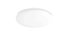 Plafoniere Moderne-Ideal Lux Level pl d40 plafoniera a led 22w 3000k ovale 40cm vetro bianco