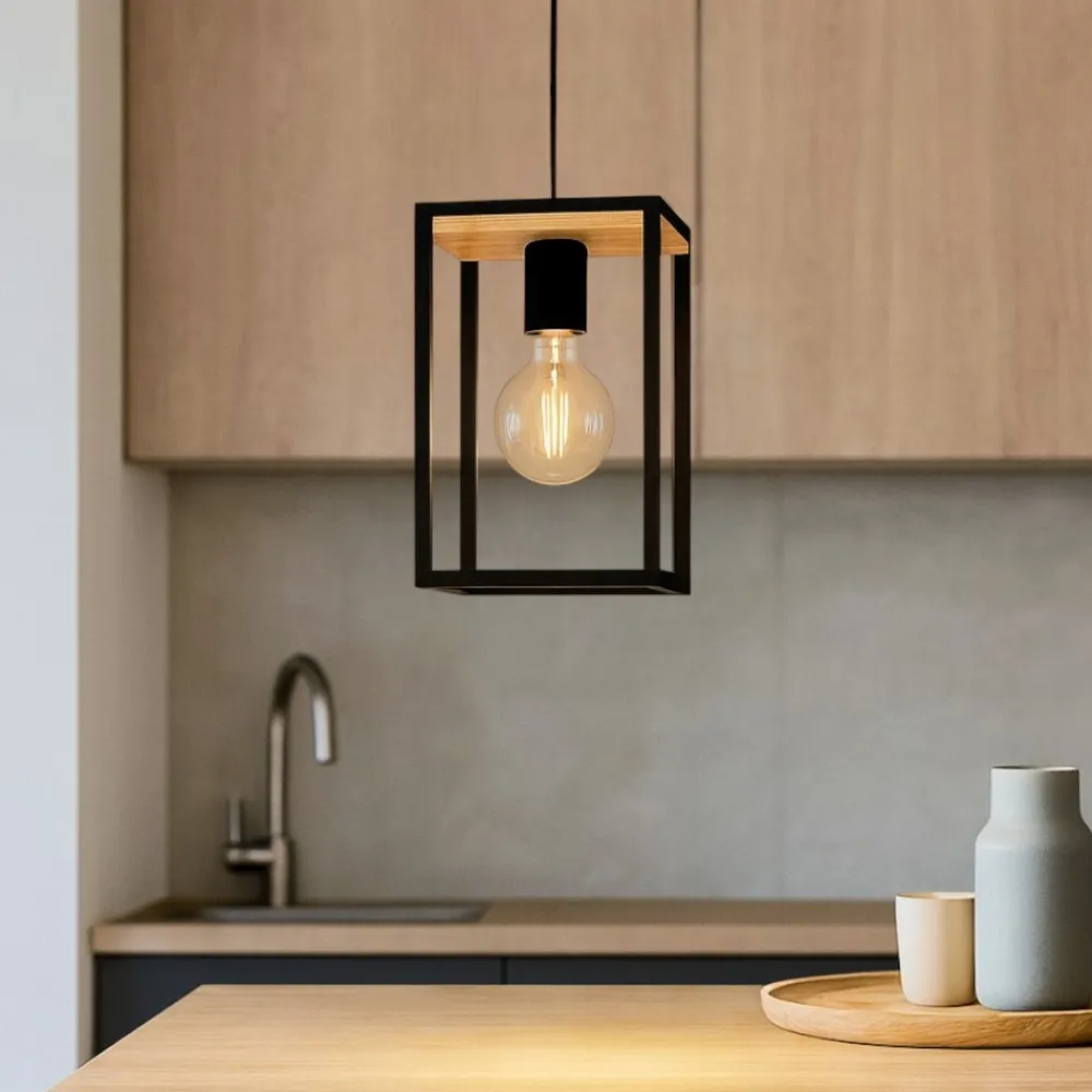 Lampade A Sospensione-Eglo Libertad lampada a sospensione per cucina stile lanterna