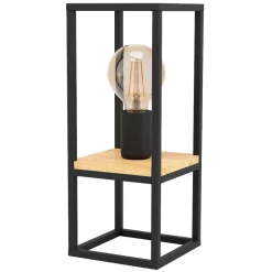 Lampade Da Tavolo-Eglo Libertad lampada da tavolo nera design minimal