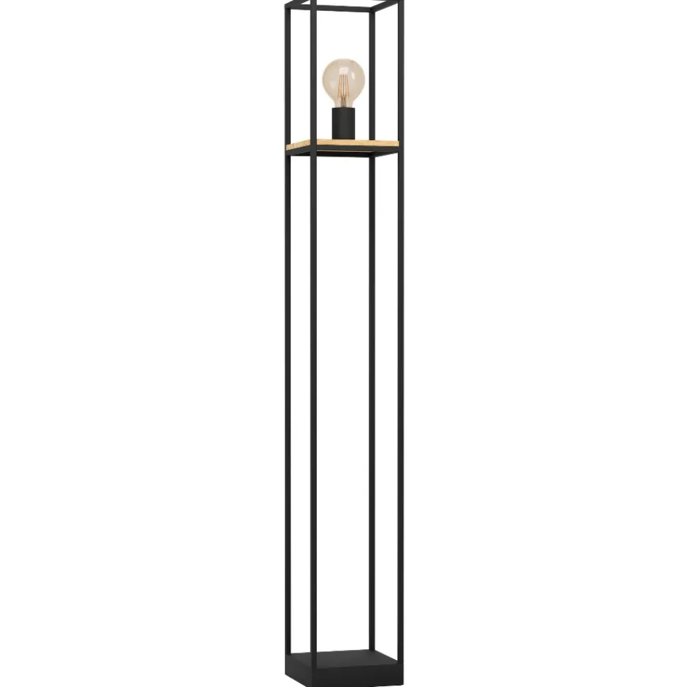 Lampade Da Terra-Eglo Libertad lampada da terra moderna rettangolare nera