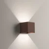 Applique Da Esterno-Life Electronics Life applique cubo da esterno led 7w 4000k marrone fp