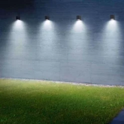 Applique Da Esterno-Life Electronics Life applique da esterno bianco solare crepuscolare movimento led 4000k 5w