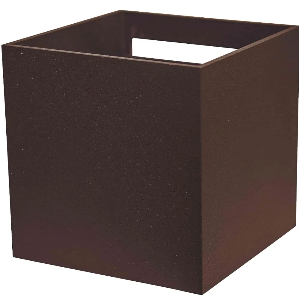 Applique Da Esterno-Life Electronics Life applique da esterno cubo marrone led 7w 3000k fp