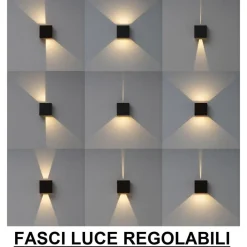 Applique Da Esterno-Life Electronics Life applique led 20w 3000k 4000k 5000k cubo bianco per esterno