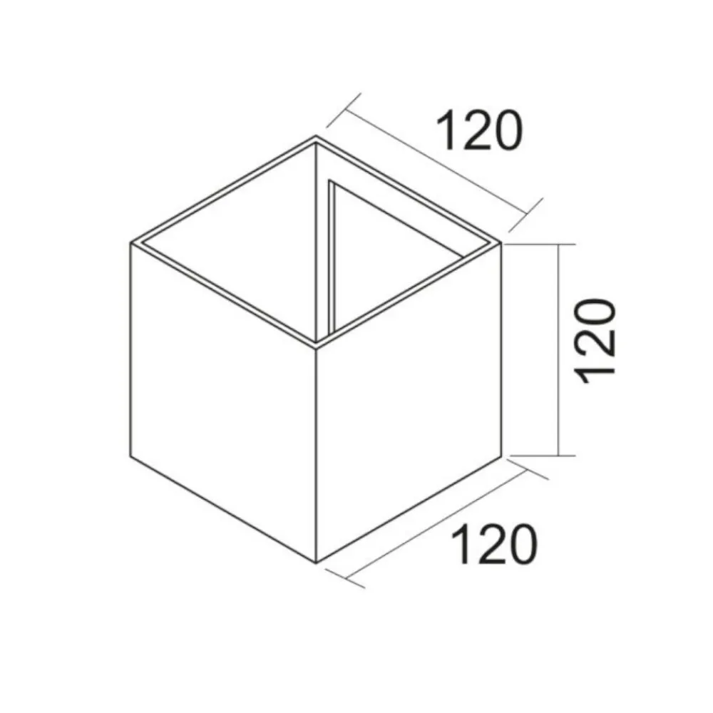 Applique Da Esterno-Life Electronics Life applique led 20w 3000k 4000k 5000k cubo bianco per esterno
