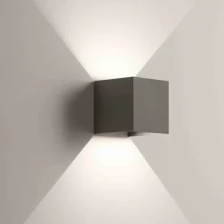 Applique Da Esterno-Life Electronics Life applique per esterno cubo led 12w tricolor grigio antracite ip65