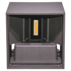 Applique Da Esterno-Life Electronics Life applique per esterno cubo led 12w tricolor grigio antracite ip65