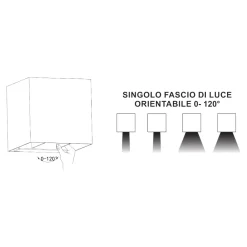 Applique Da Esterno-Life Electronics Life applique solare da esterno crepuscolare led 5w 3000k