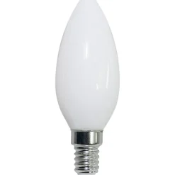 Lampadine Led-Life Electronics Life lampadina e14 candela led 6,5w 3000k 806lm vetro bianco milky