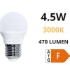 Lampadine Led-Life Electronics Life lampadina e27 led 4.5w 3000k 470lm mini sfera bianca