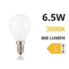 Lampadine Led-Life Electronics Life lampadina e14 led 6,5w 3000k 806lm mini sfera bianca vetro milky
