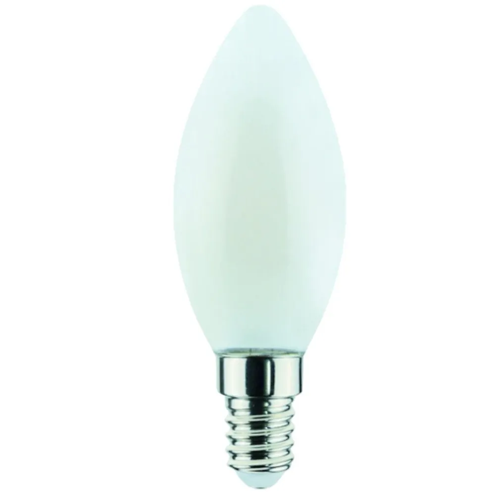 Lampadine Led-Life Electronics Life lampadina led e14 candela 6.5w 4000k 806lm vetro bianco milky