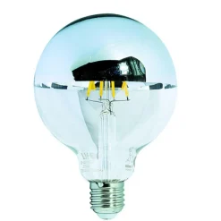 Lampadine Led-Life Electronics Life lampadina led e27 6w 2700k 650lm globo cromo vetro filamento