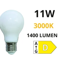 Lampadine Led-Life Electronics Life lampadina led e27 11w 3000k 1400lm goccia vetro bianco milky