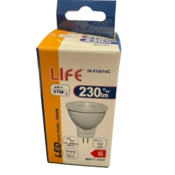 Lampadine Led-Life Electronics Life lampadina led gu4 4w 3000k ottica 38 310lm 39.915014c