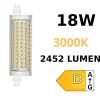 Lampadine Led-Life Electronics Life lampadina r7s 118 led 18w 3000k 2454 lumen ottica 320