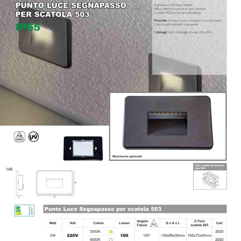 Segnapasso Led-Life Electronics Life segnapasso led da incasso per esterno corten 2w cct 3000k 4200k 6500k ip65