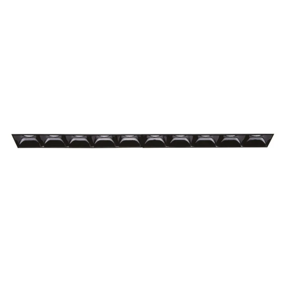 Faretti Da Incasso-Ideal Lux Lika fi trimless faretto led incasso per controsoffitto nero 10 luci 20w 3000k 220v