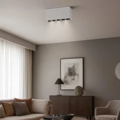 Plafoniere Moderne-Ideal Lux Lika pl plafoniera con faretti led 12w 3000k bianca