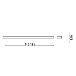 Applique Da Esterno-Ideal Lux Linea ap d104 applique da esterno led 20w 3000k nera rettangolare