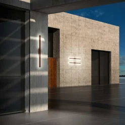 Applique Da Esterno-Ideal Lux Linea ap d144 applique da esterno led 3000k marrone