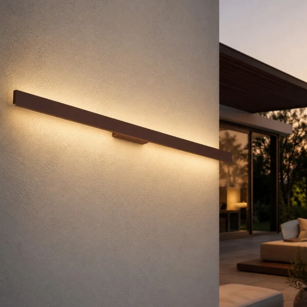 Applique Da Esterno-Ideal Lux Linea ap d104 applique lungo per esterno marrone