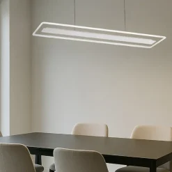 Lampadari Moderni-Linea Light antille lampadario bianco moderno led 45w 3000k
