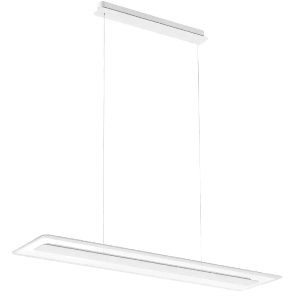 Lampadari Moderni-Linea Light antille lampadario bianco moderno led 45w 3000k