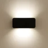 Applique Da Parete-Linea Light applique gemini w1 nera led 14w 2700k bi emissione