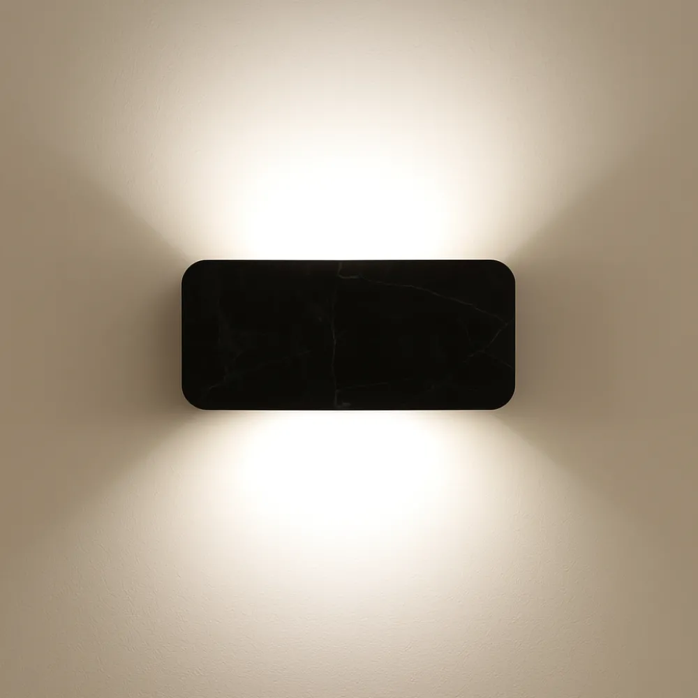 Applique Da Parete-Linea Light applique gemini w1 nera led 14w 2700k bi emissione