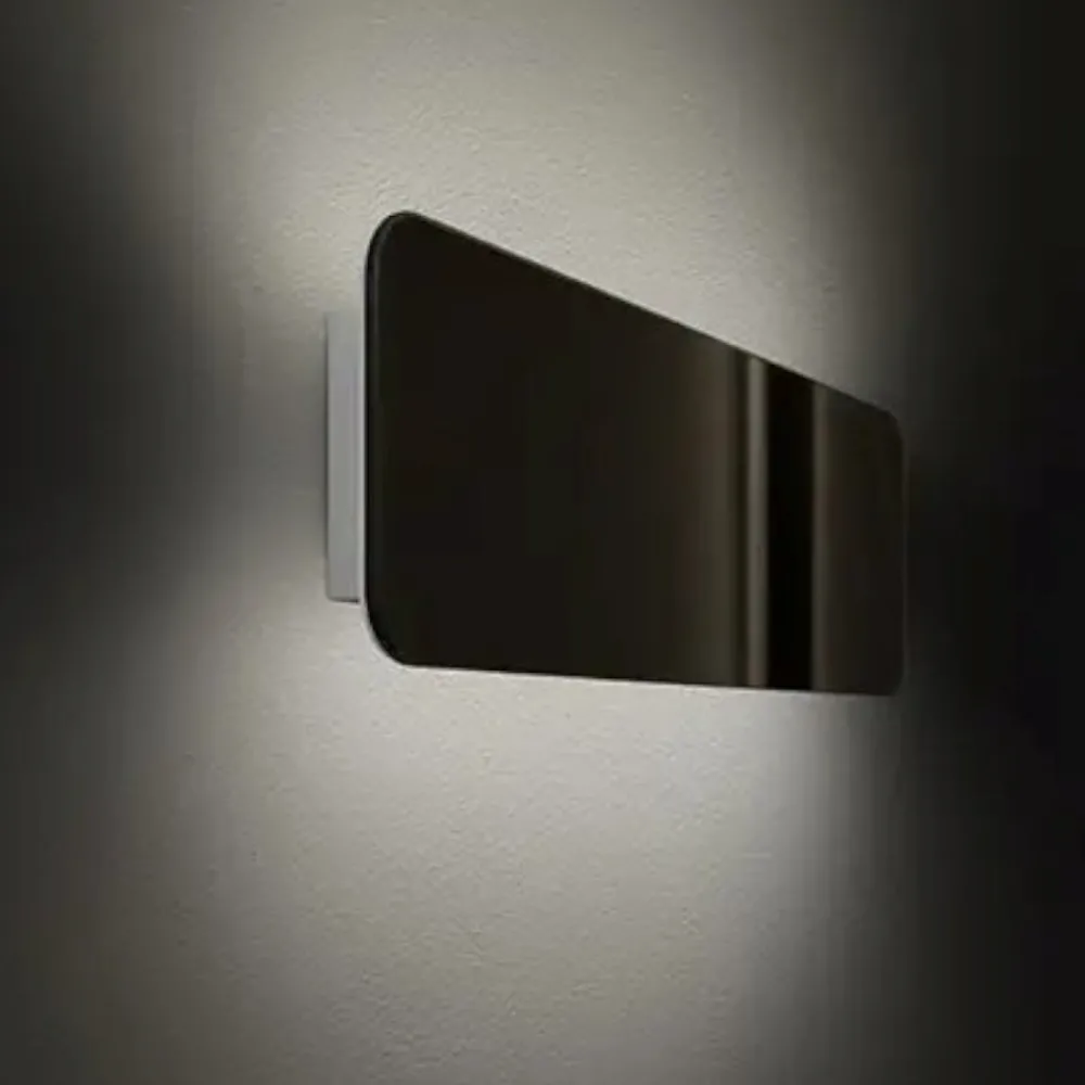 Applique Da Parete-Linea Light applique gemini w1 nera led 14w 2700k bi emissione