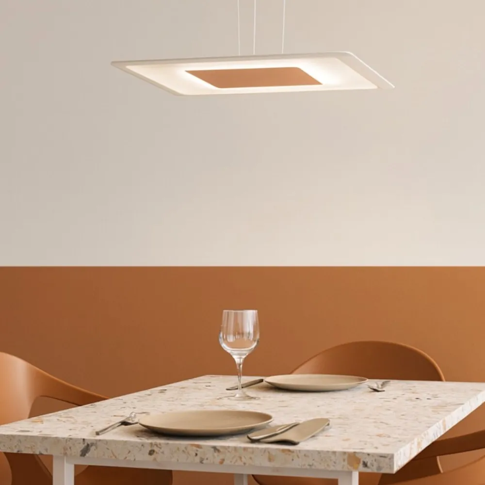 Lampadari Moderni-Linea Light aruba lampadario moderno led 3000k rame