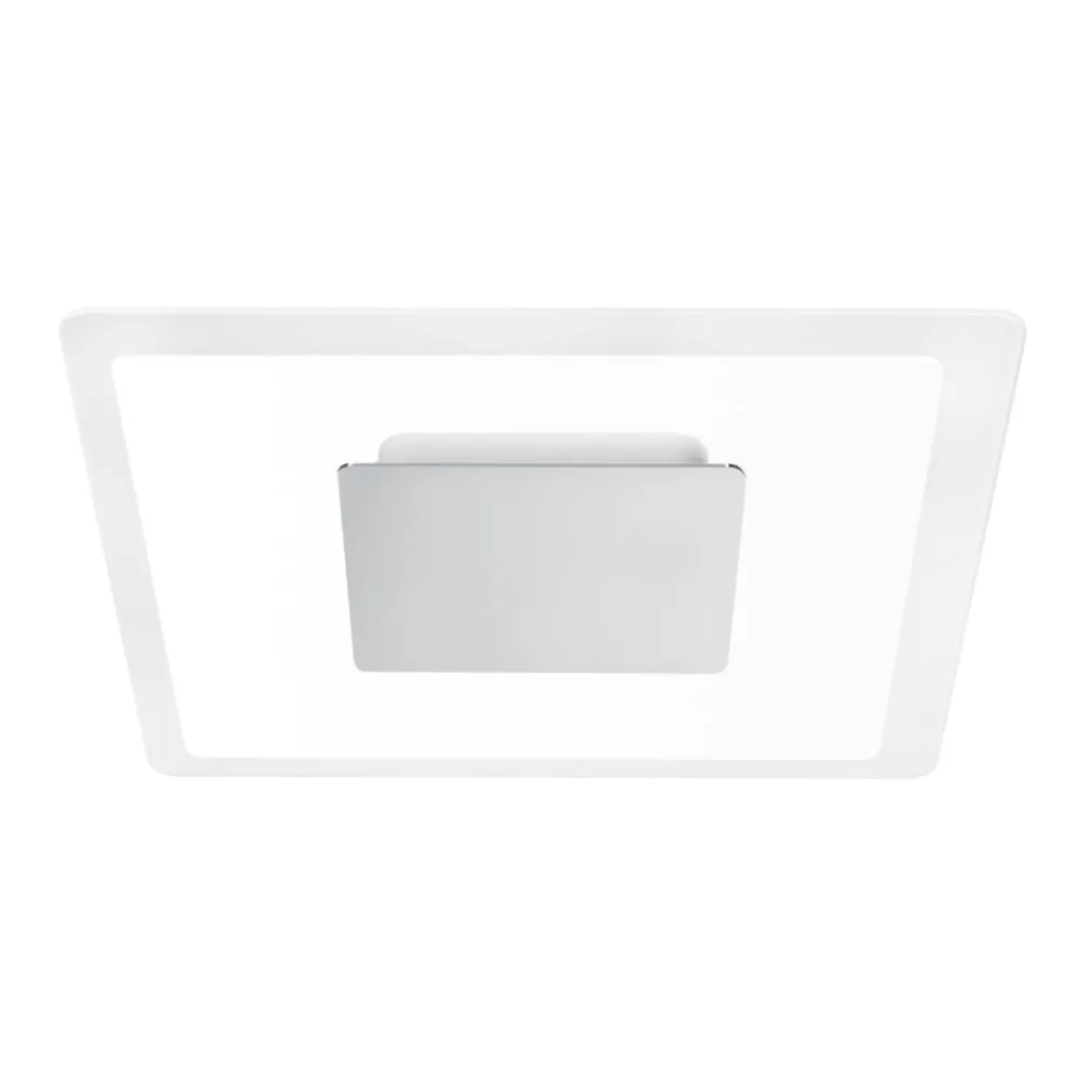 Plafoniere Moderne-Linea Light aruba s cromo plafoniera led 40w 3000k
