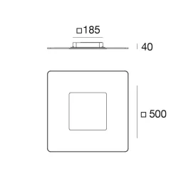 Plafoniere Moderne-Linea Light aruba s cromo plafoniera led 40w 3000k