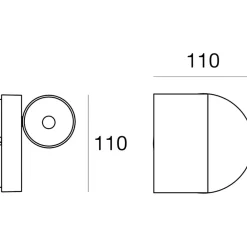 Applique Camera Da Letto-Linea Light bart w applique bianco led 5w 3000k con interruttore