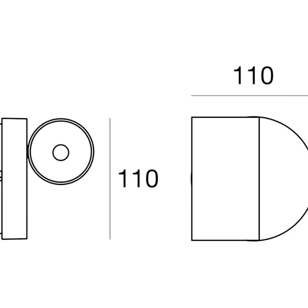 Applique Camera Da Letto-Linea Light bart w applique bianco led 5w 3000k con interruttore