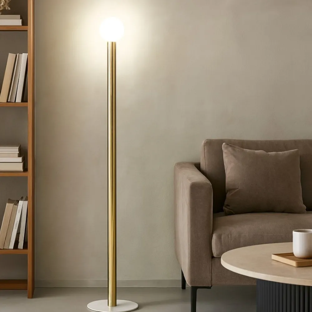 Lampade Da Terra-Linea Light birba fl lampada da terra tubolare oro moderna