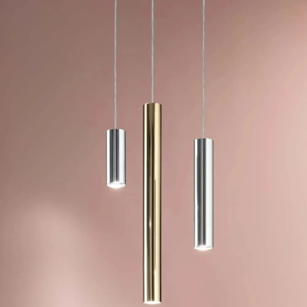 Lampade A Sospensione-Linea Light birba lampada a sospensione cilindro ottone lucido