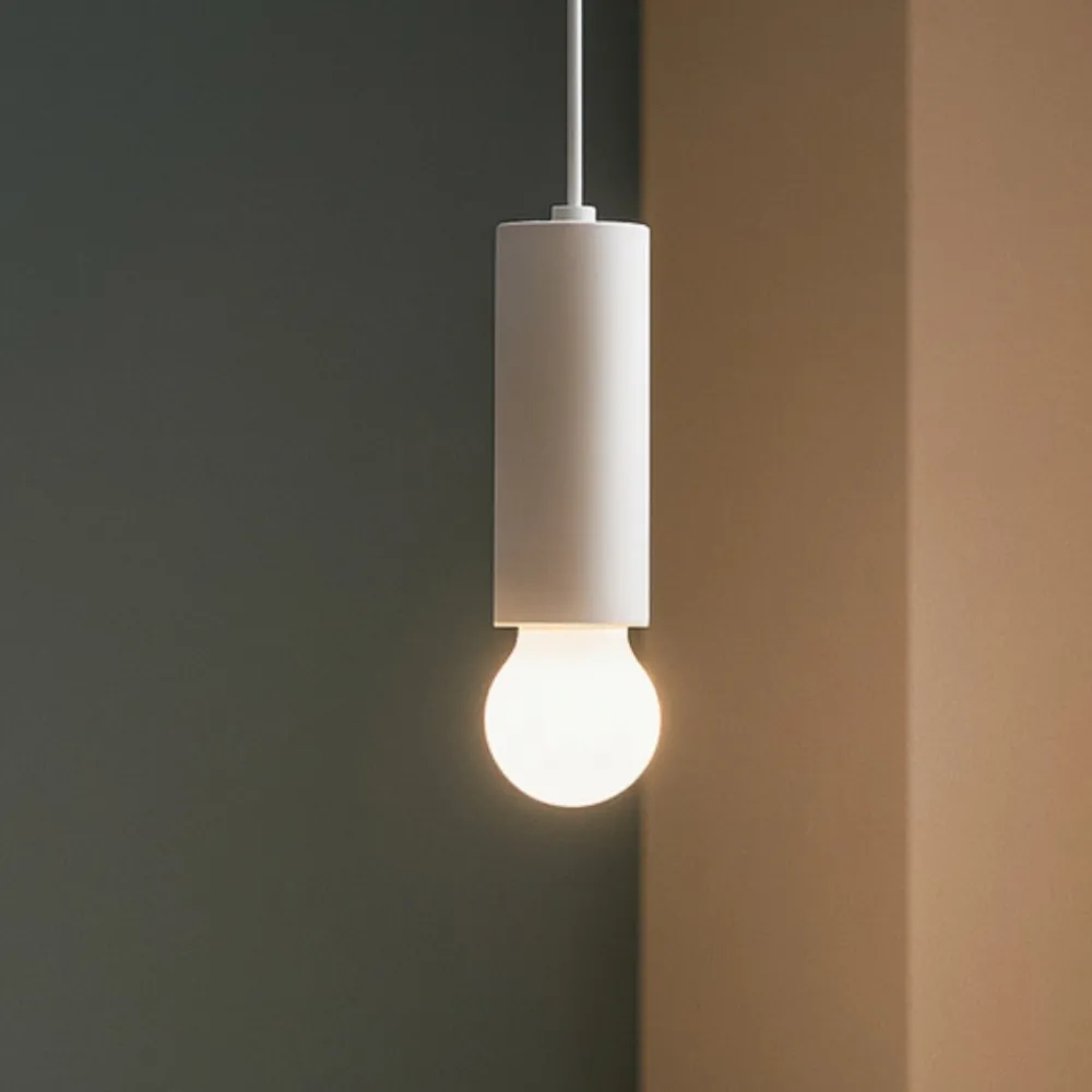 Lampade A Sospensione-Linea Light birba lampada a sospensione e27 bianca cilindrica