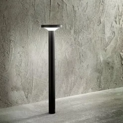Lampioni Da Giardino-Linea Light bond lampione da giardino ip65 nero led 3000k h80 cm