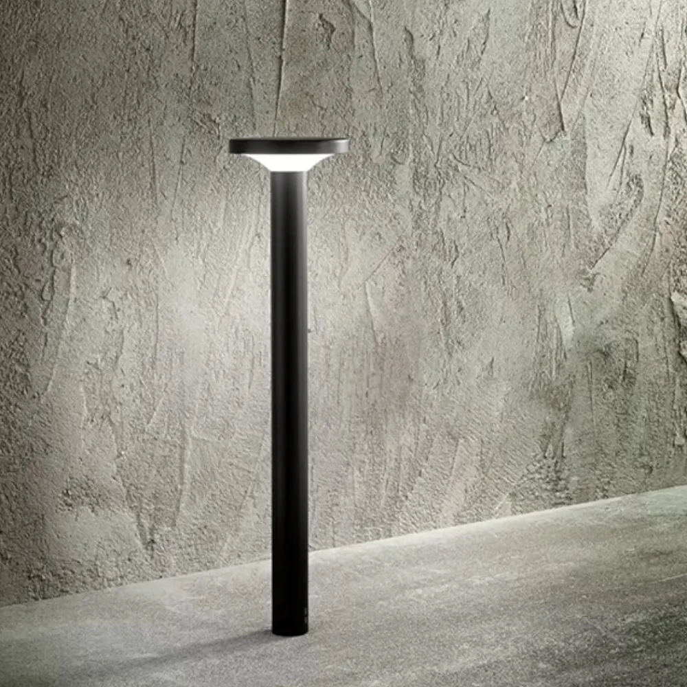 Lampioni Da Giardino-Linea Light bond lampione da giardino ip65 nero led 3000k h80 cm