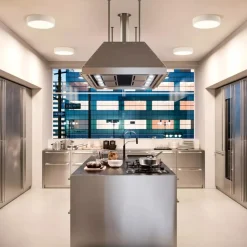 Plafoniere Moderne-Linea Light box sr plafoniera bianca moderna tonda 48w 4000k