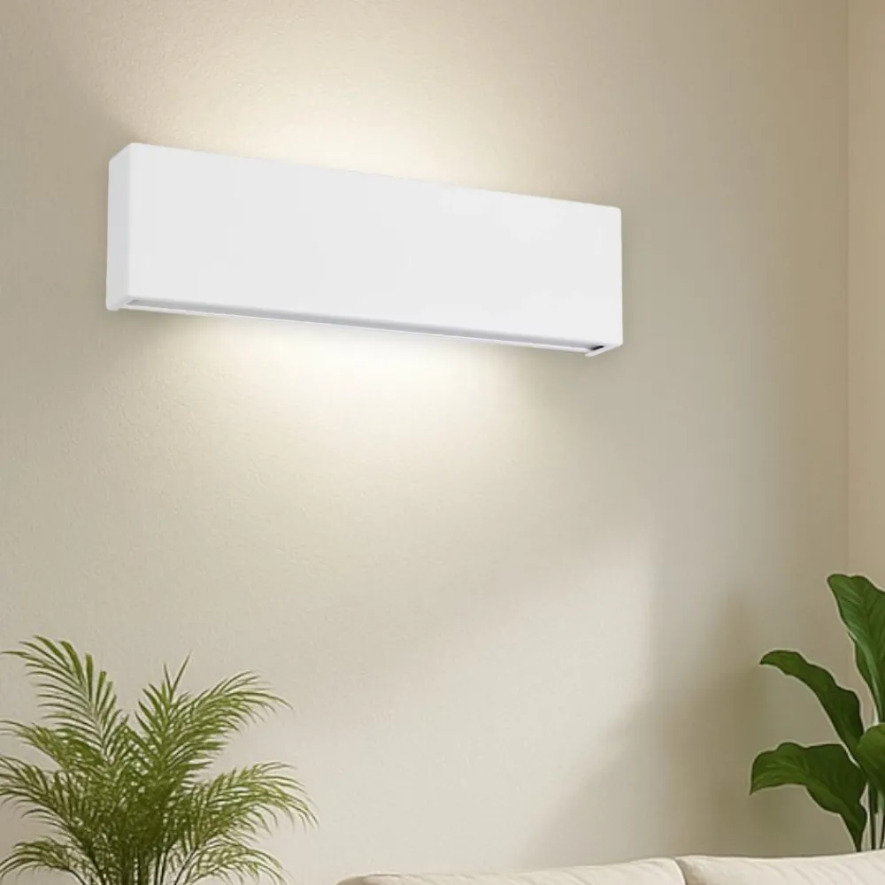 Applique Da Parete-Linea Light box w2 applique led 19w 3000k bi emissione bianco