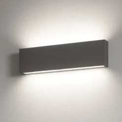 Applique Da Parete-Linea Light box w2 applique led 19w 4000k cemento bi emissione