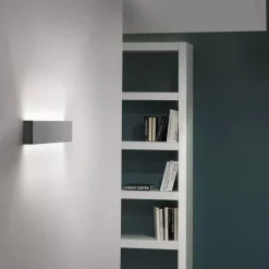 Applique Da Parete-Linea Light box w2 applique led 19w 4000k cemento bi emissione
