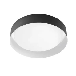 Plafoniere Moderne-Linea Light crew 2 plafoniera led 22w 3000k bianco nero