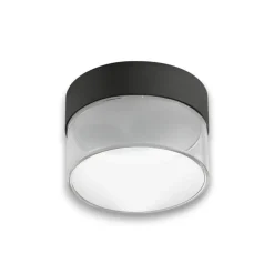Plafoniere Moderne-Linea Light crumb plafone led 10w 3000k rotondo nero