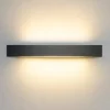 Applique Da Parete-Linea Light curve applique led 30w 3000k grigio scuro cemento