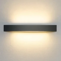 Applique Da Parete-Linea Light curve applique led 30w 3000k grigio scuro cemento