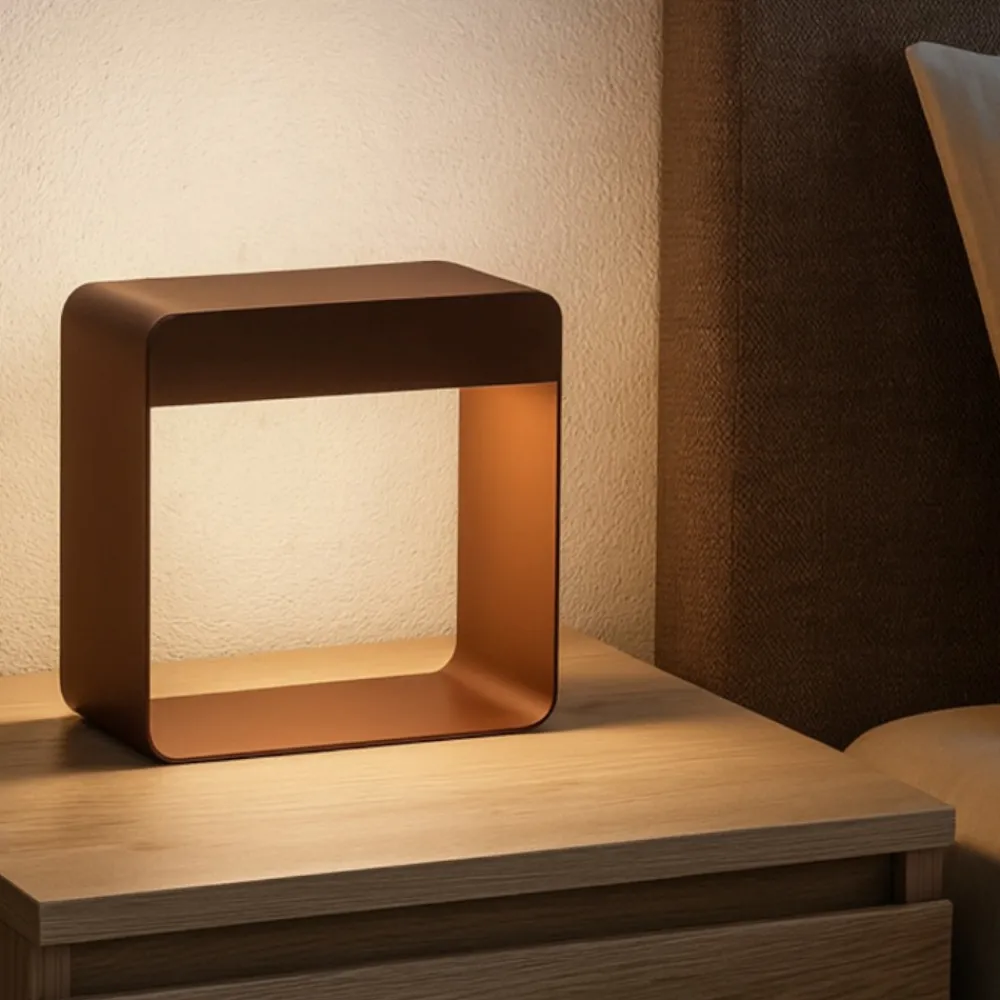 Abat Jour-Linea Light dama lampada da comodino marrone led 3000k portatile